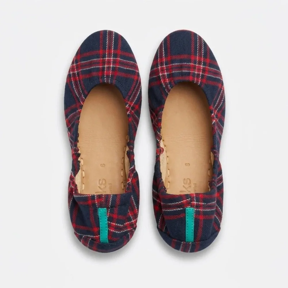 Tieks Heritage Plaid Ballet Flats In Box Size 8